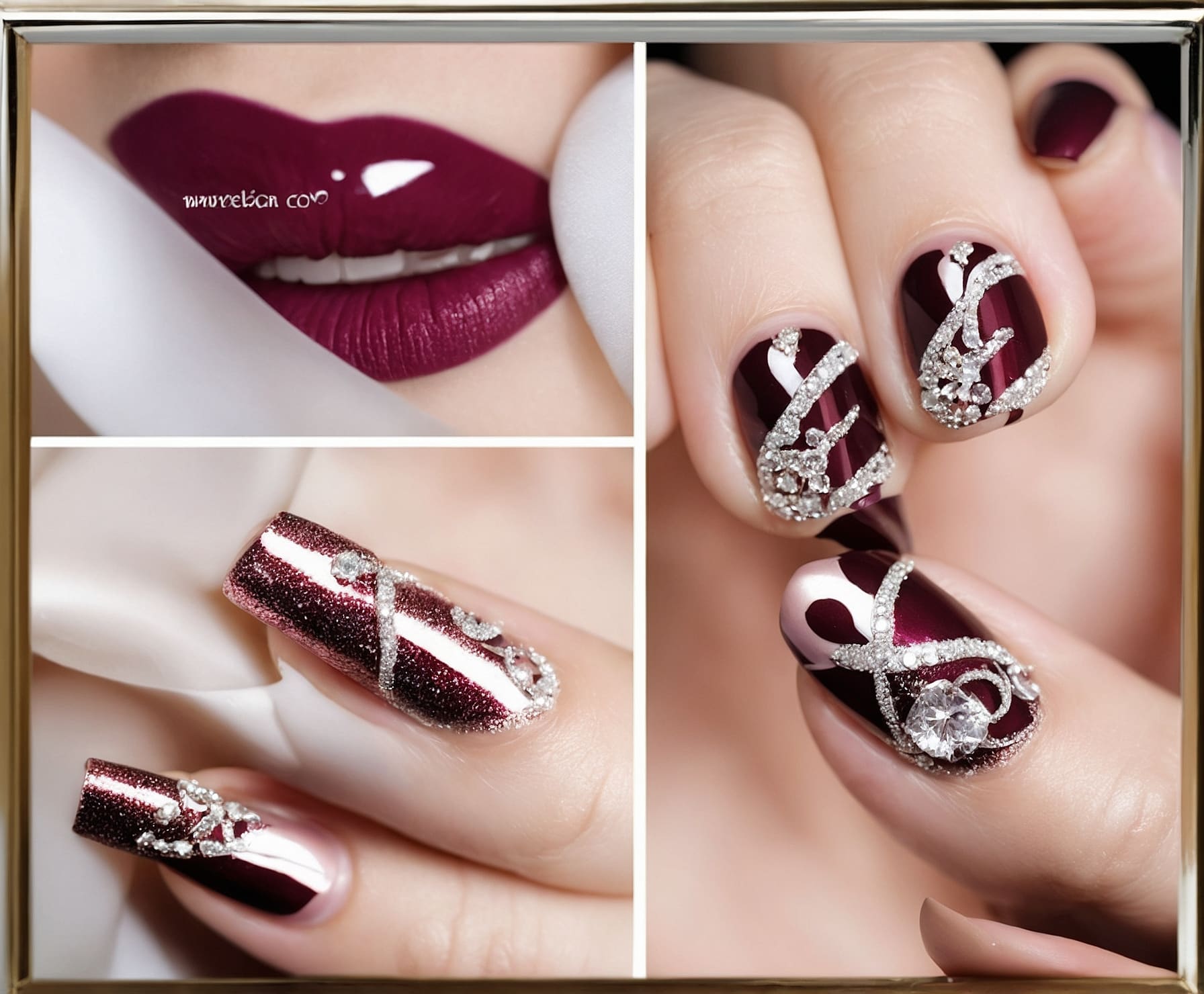 Transformación de uñas acrílicas elegante